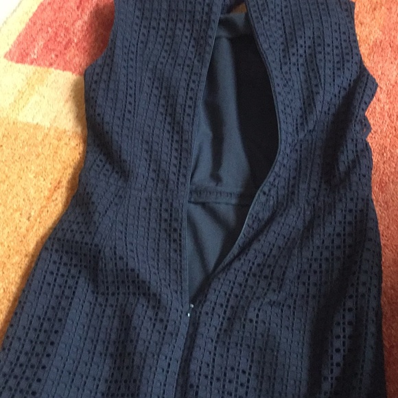 Chic Navy Blue Eyelet Dress with Pockets. 👗👗 - Picture 8 of 8